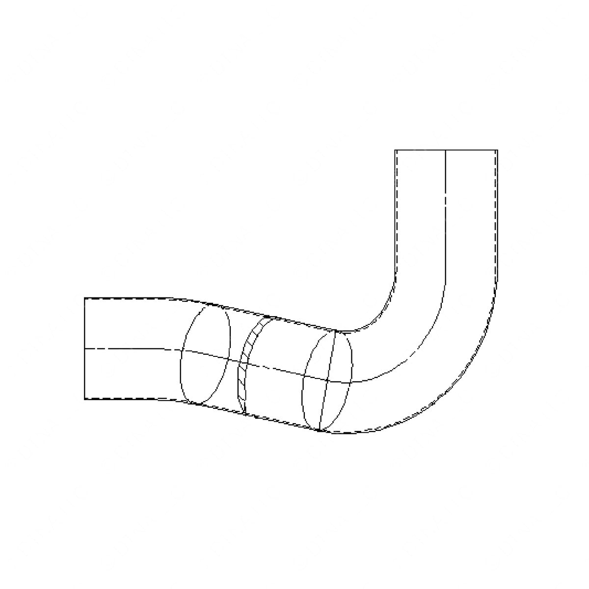 04-15653-001 -PIPE- EXHAUST, TUBE, CHROME MUFFLER RIGHT HAND