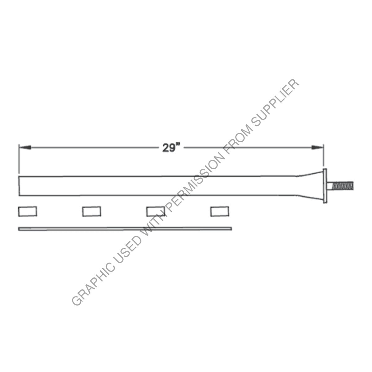 BRACKET, FENDER STRAIGHT CHROM - MTQ 576