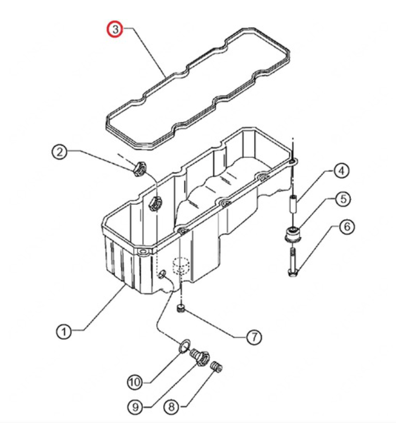 DETROIT OIL PAN GASKET - DDE 08929102