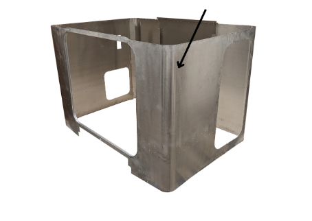 29-02426 - Peterbilt 63" Raised Roof, Front Left Corner Sleeper Panel, 1994-2006