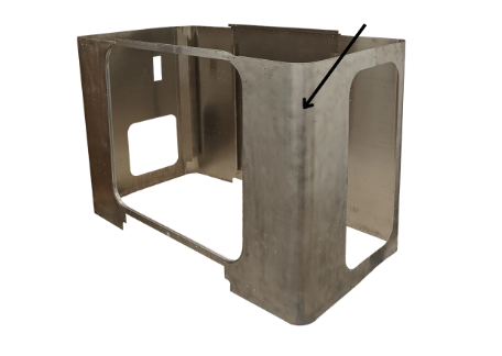 29-02429 - Peterbilt 48" Flat Top, Front Left Corner Sleeper Panel, 1994-2006