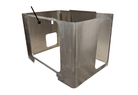 29-02460 - Peterbilt, 63" Flat Top, Right Sleeper Panel, 1994-2006