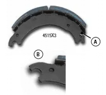 4515X3 - FRUEHAUF BRAKE SHOE, 16.5" DIAMETER