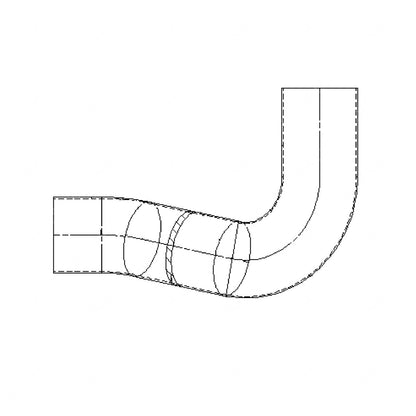 04-15653-000 - PIPE - EXHAUST, 5" INLET MUFFLER, ALUM STEEL, RIGHT HAND