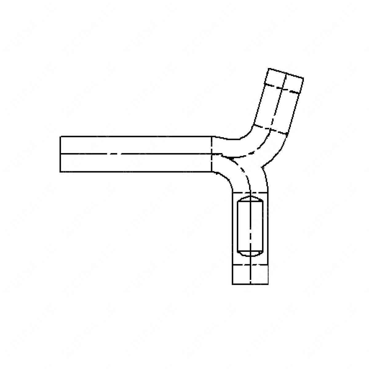 04-16885-024 - PIPE - EXHAUST,5 IN TEE,24 INCH