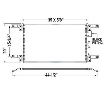 9240703 - FREIGHTLINER CONDENSER- 06-07 CORONADO