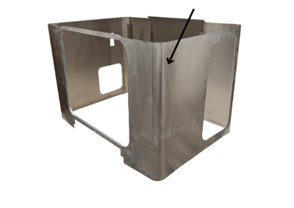 29-02427 - Peterbilt 63" Flat Top, Front Left Corner Sleeper Panel, 1994-2006