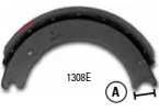 1308E - EATON BRAKE SHOE, 15” DIAMETER