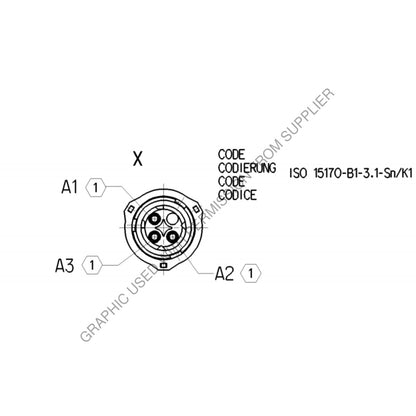 WAB 449 413 025 0 - CABLE ABS VLV 2.5M 3 NO. 16GXL