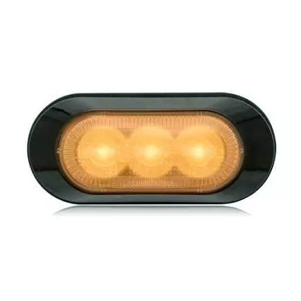 M20383YCL - 3 LED Amber Clear Lens Warning